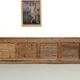 Very large pine trade counter, circa 1920.