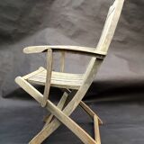 3 vintage folding garden chairs made of River Han teak