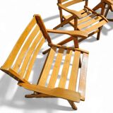 4 x folding chairs by Ico & Luisa Parisi for Reguitti, Italy, 1970s