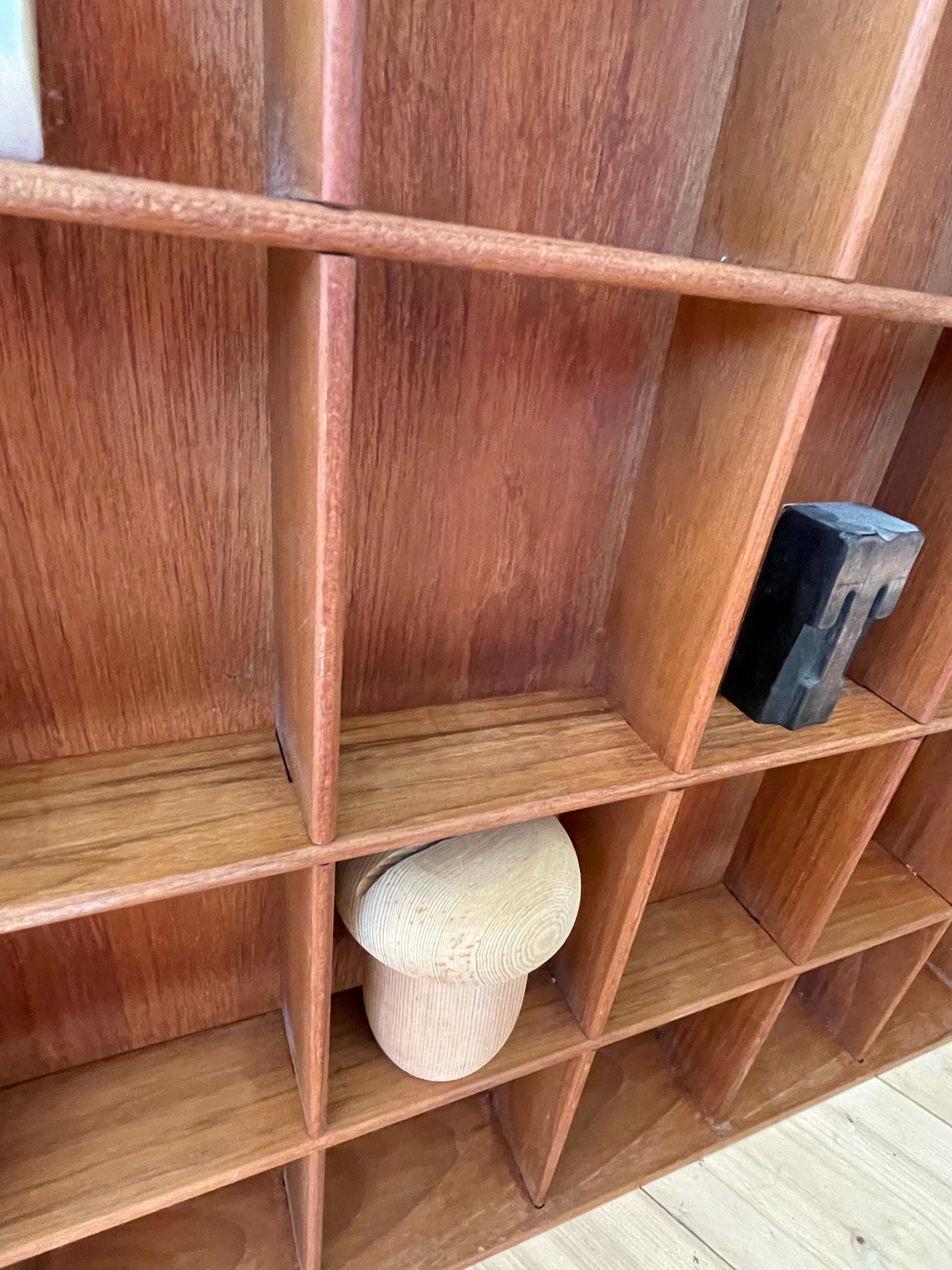 Scandinavian teak locker shelf