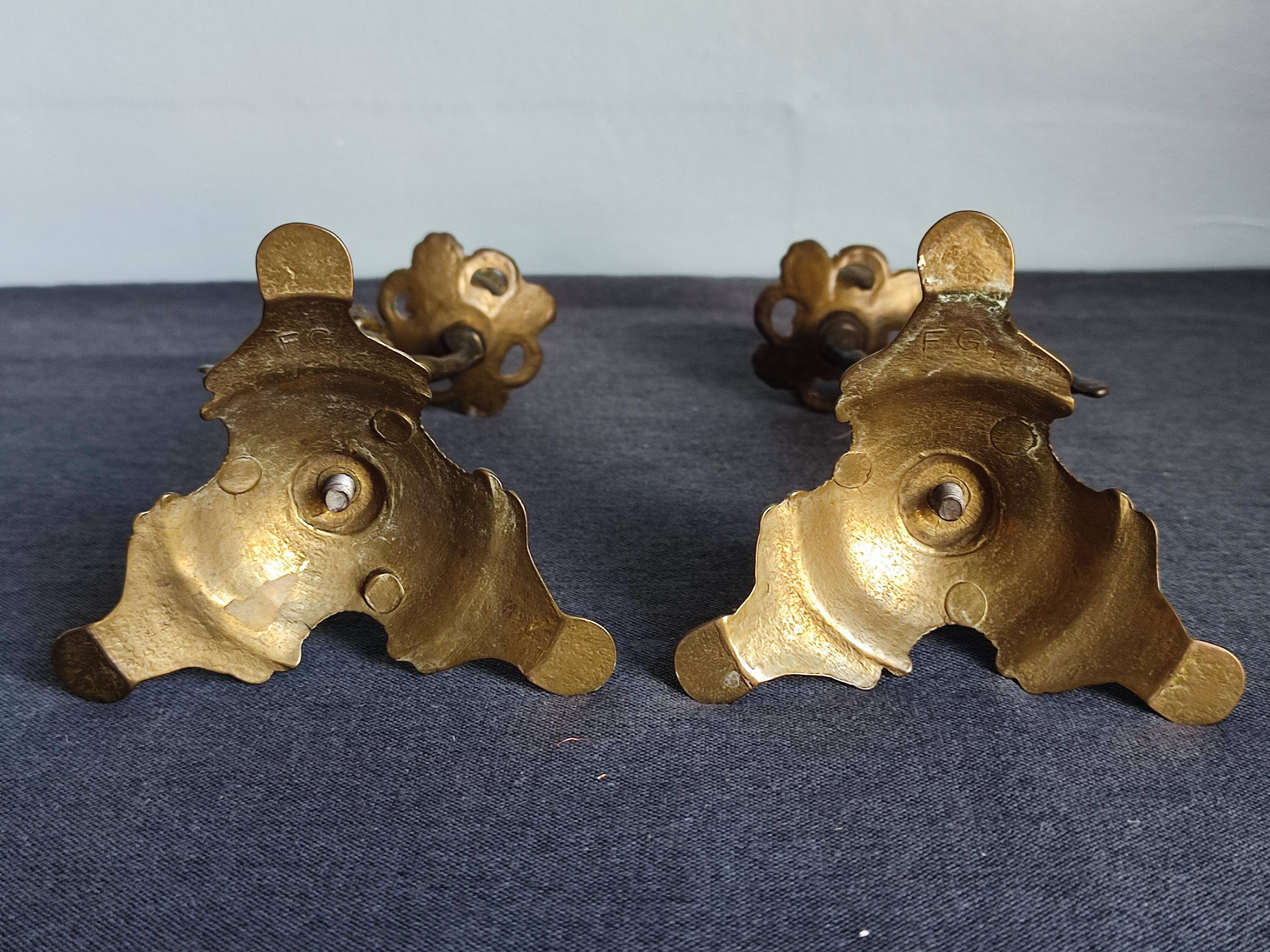 Set of two cherub cherub candlesticks