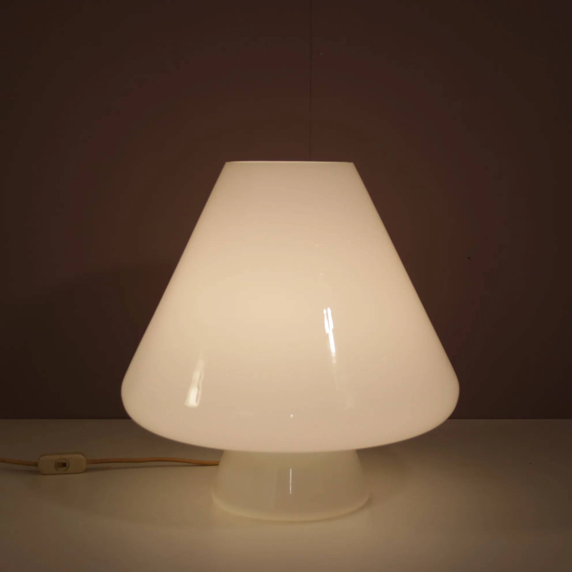 1970s Murano glass table lamp by Venini, Italy