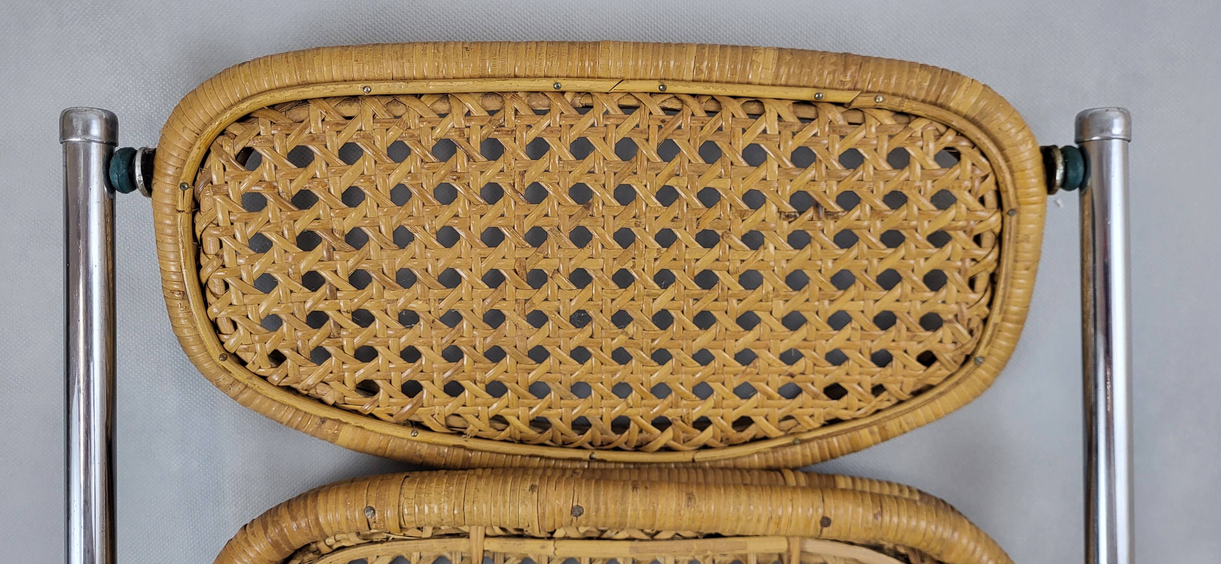 Rattan folding chair 1970