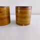 Set of 4 ceramic mugs signed Peyron