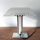 Desk lamp in white lacquered aluminum 1980 Aluminor.