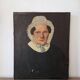 Portrait ancien, peinture a l’huile XIXe