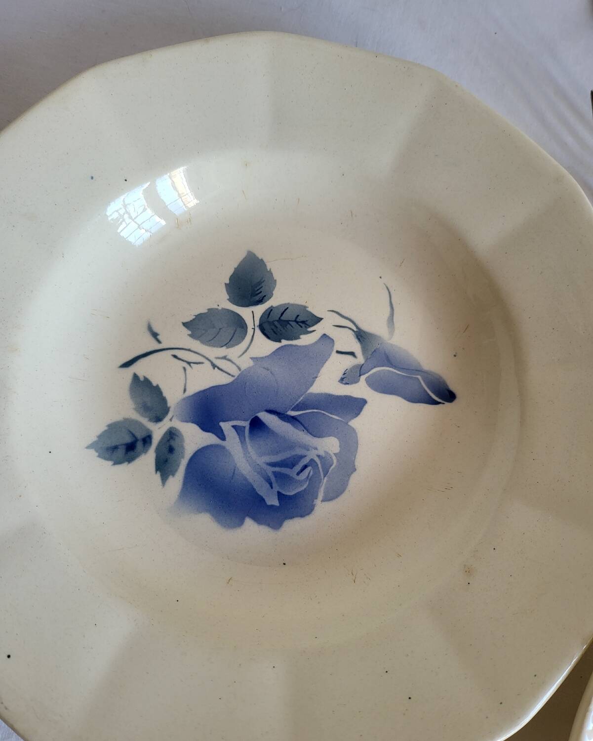 7 vintage deep plates in earthenware from Digoin Sarreguemines