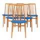 Set of 6 German Dining Chairs, 1960s | Solid Beech Mid-Century Chairs |