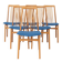 Set of 6 German Dining Chairs, 1960s | Solid Beech Mid-Century Chairs |