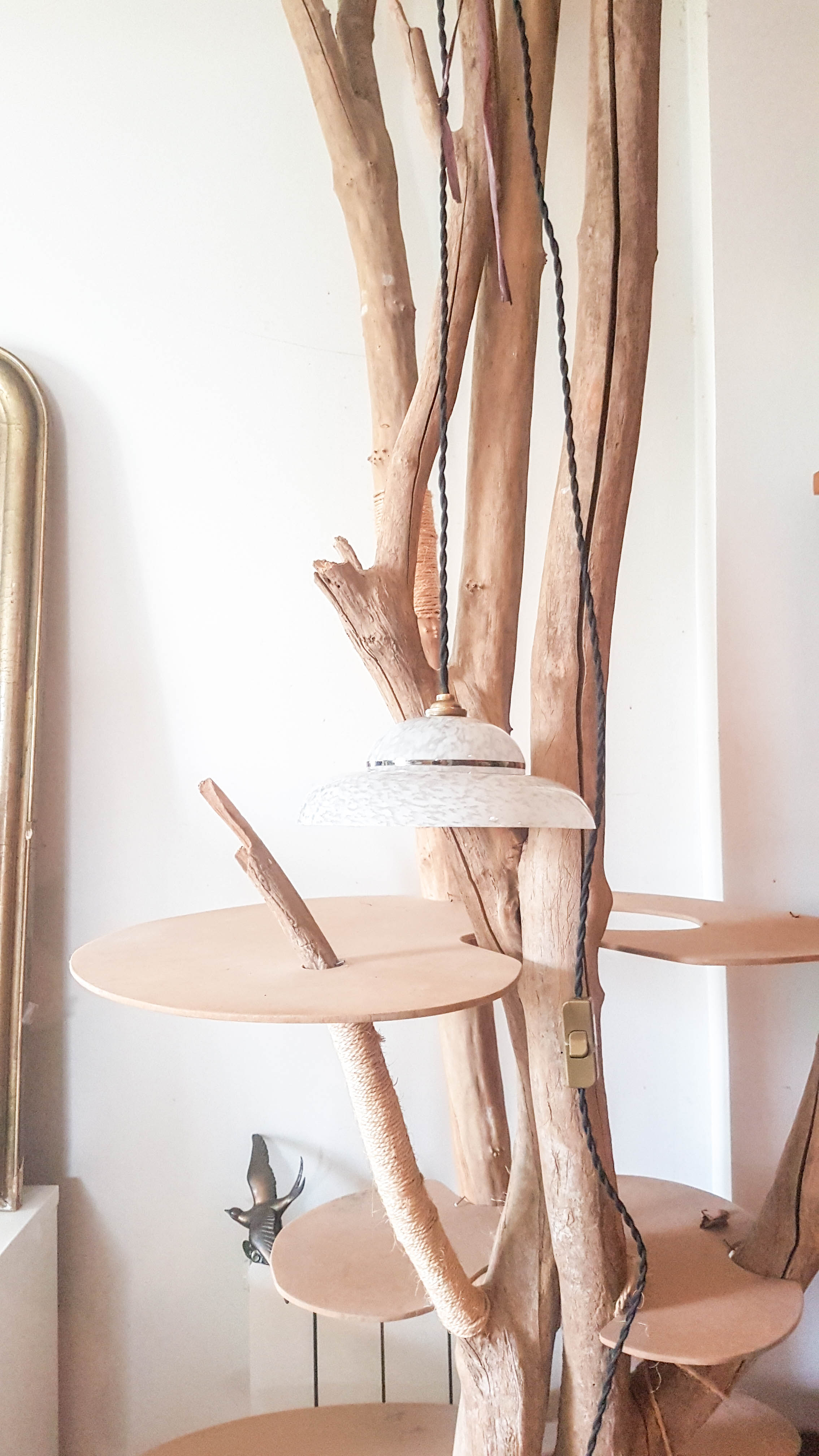 White opaline glass Clichy lamp, vintage pendant light