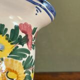 Signed hand made jar with floral motiv Country Side