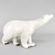 Sculpture d'ours polaire en porcelaine Royal Dux, Tchécoslovaquie années 1960