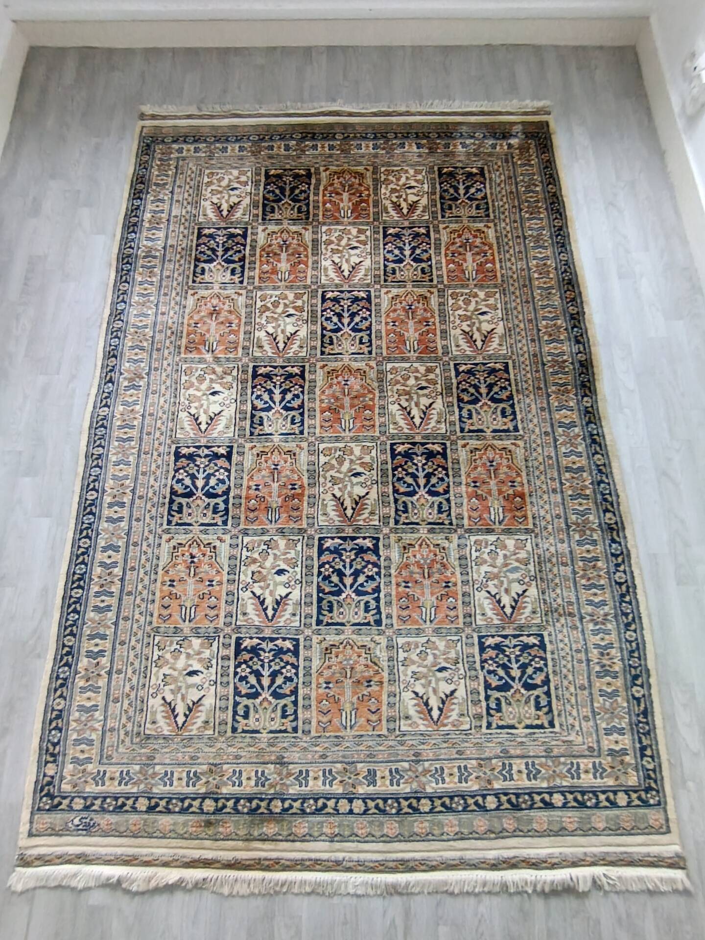 Hand-Knotted Pakistani Carpet