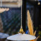 Fine opaline white art deco pendant lamp