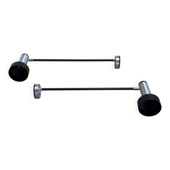 Paire de grandes appliques 65 cm design 1950.