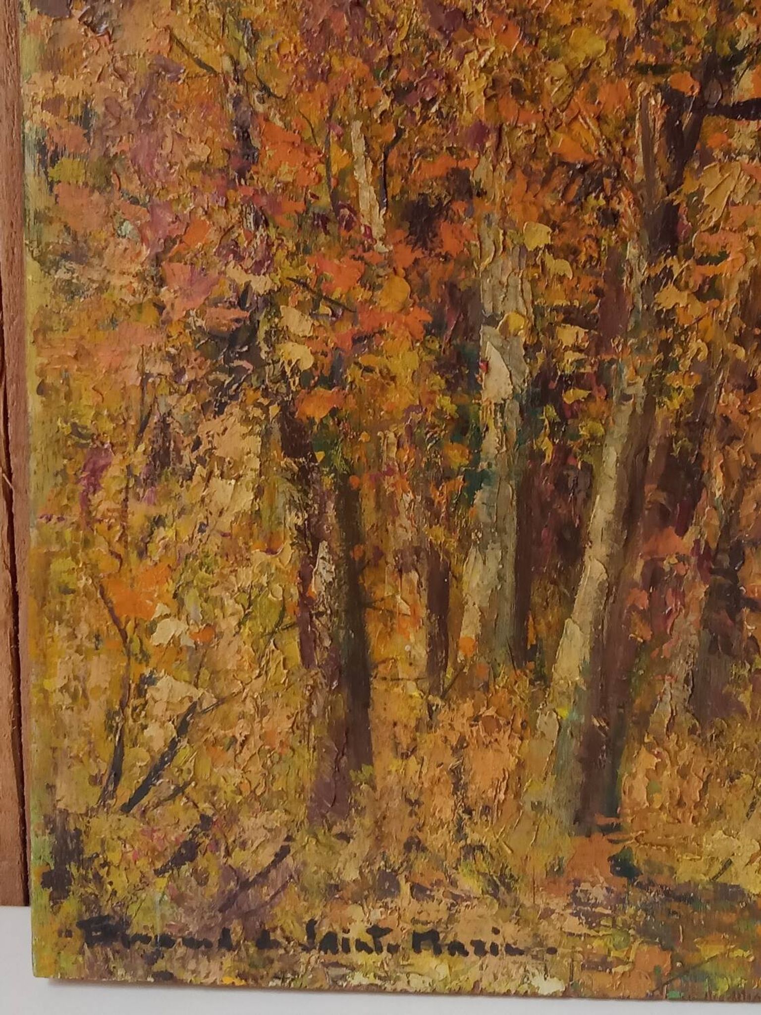 Oil painting, undergrowth landscape