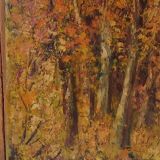 Oil painting, undergrowth landscape