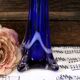 Vase soliflore Murano bleu
