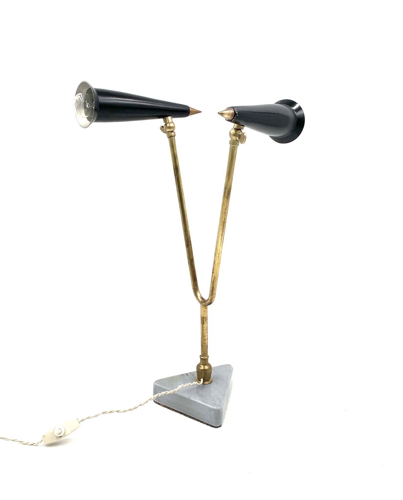 Mid-century double light table lamp, Italy 1960s
