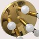 Mid-Century brass ceiling light - 6 lights - TZ Leuchten, Germany, 1980
