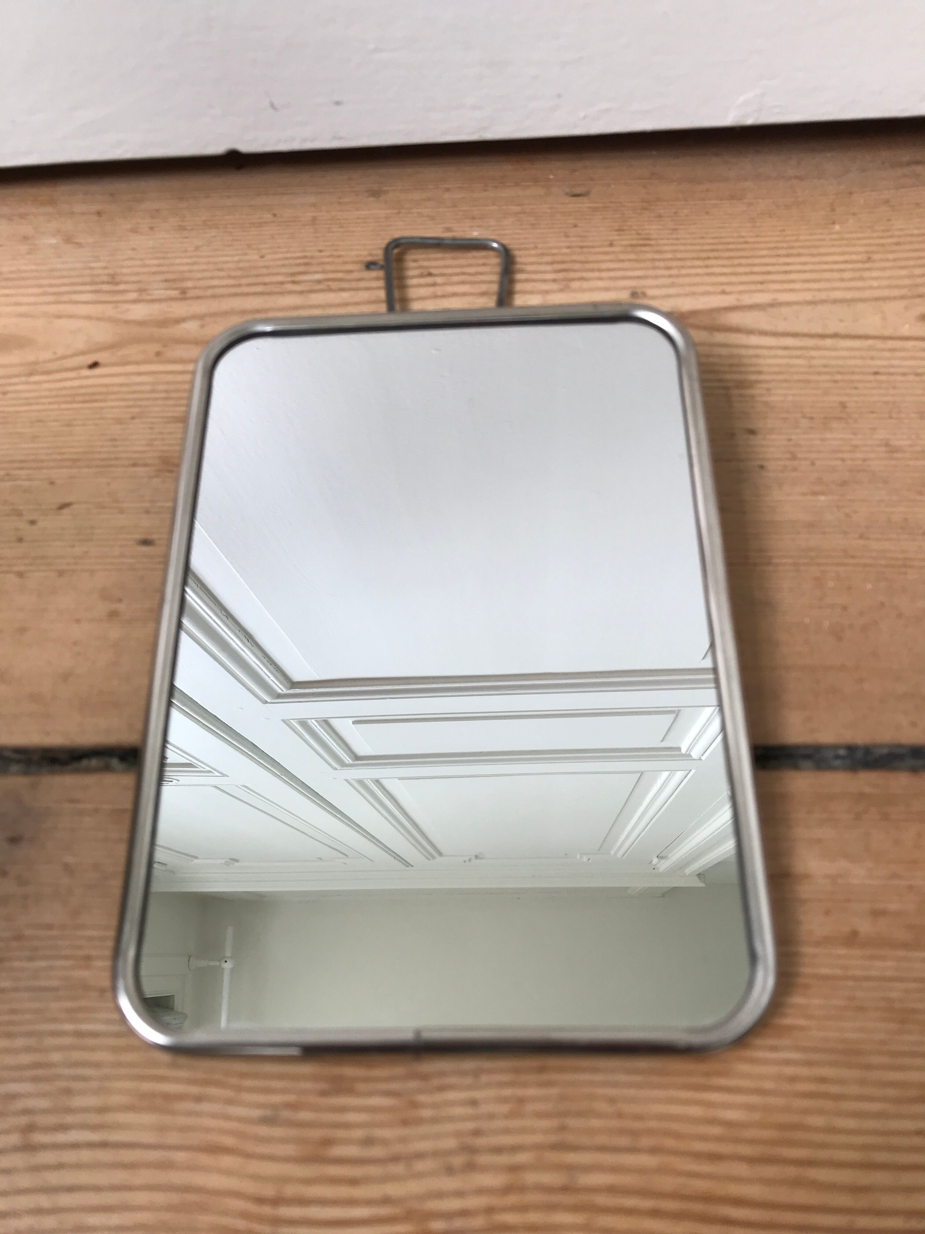 Miroir de barbier à poser ou à accrocher années 50-60 13x18cm