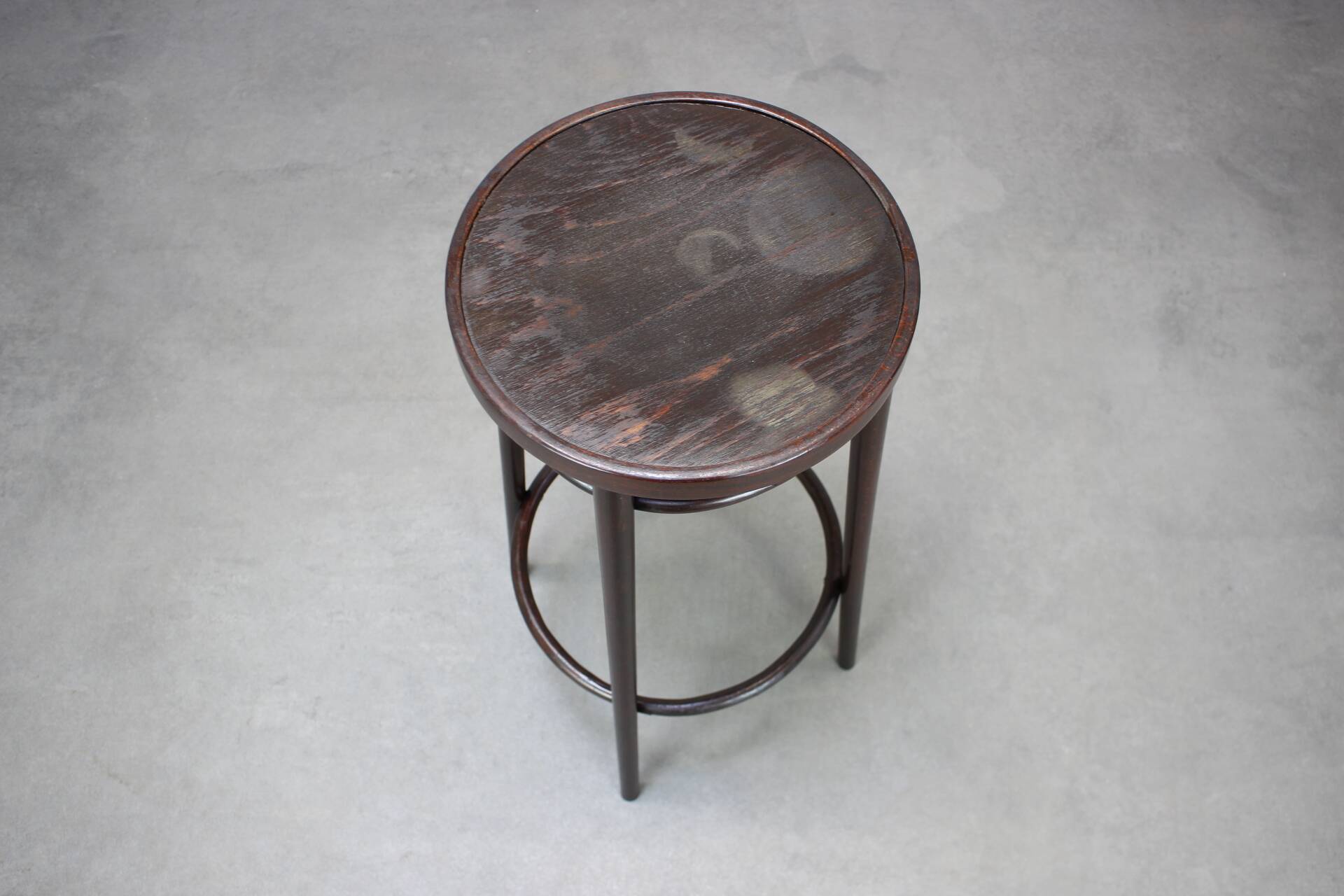 1920s bent beech piano stool, Czechoslovakia