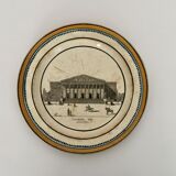 Plate in earthenware of choisy le roy (1804-1823) "chamber of deputies"