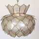 Pair of Lotus mother-of-pearl pendant lights