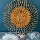 Sun wicker mirror