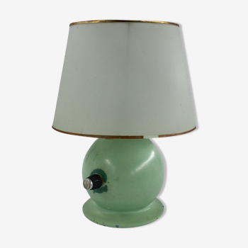 Lampe vintage en métal avec variateur et abat-jour d'origine