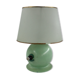 Vintage metal lamp with dimmer and original lampshade