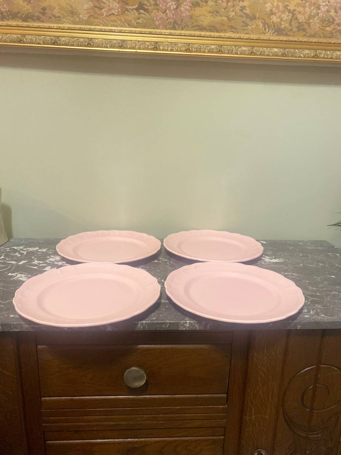 4 Salins pink flat plates