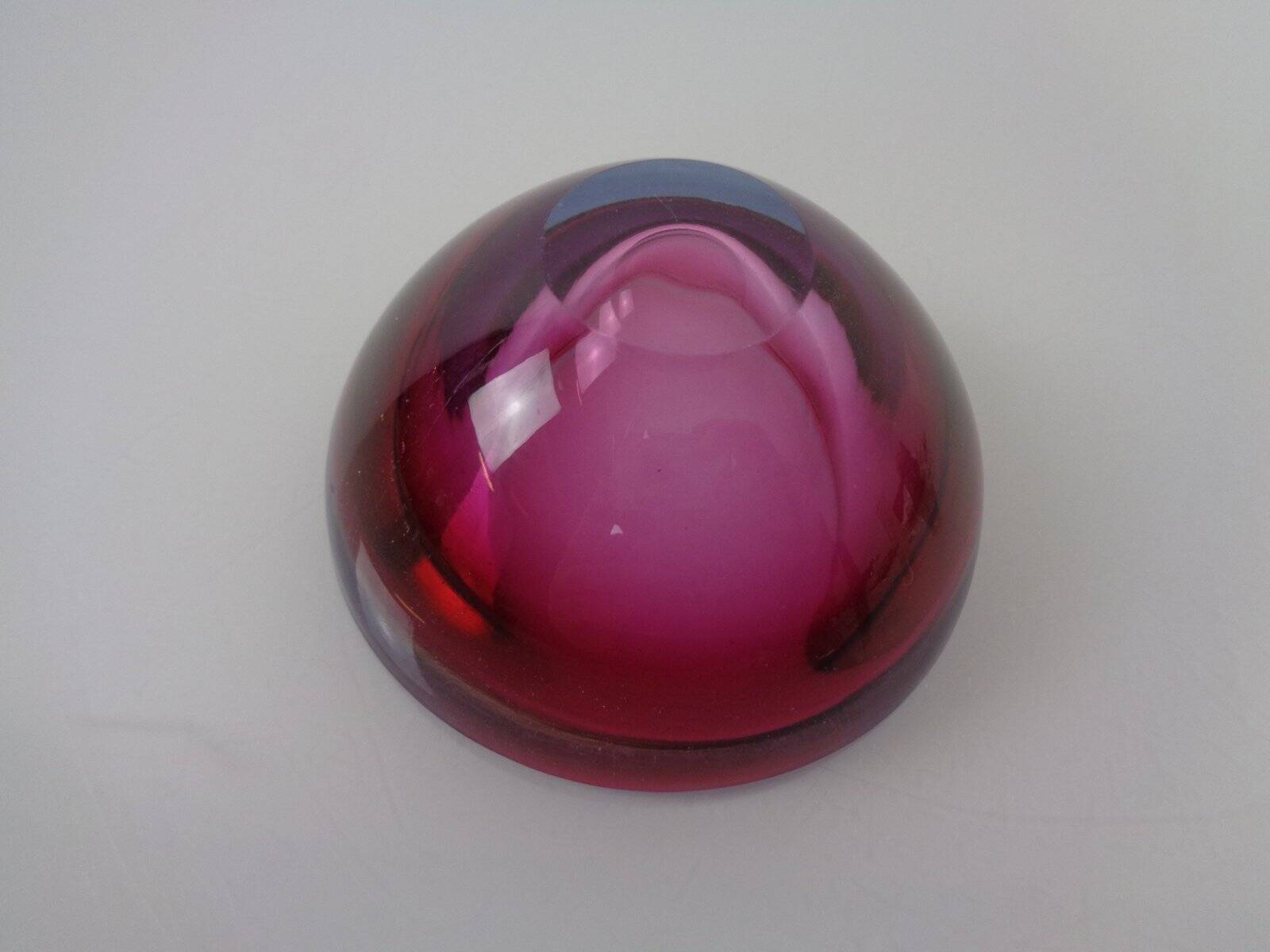 Sommerso Murano Glass Ashtray, Italy, 1960s