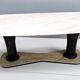 Dining table with a portuguese pink marble top
