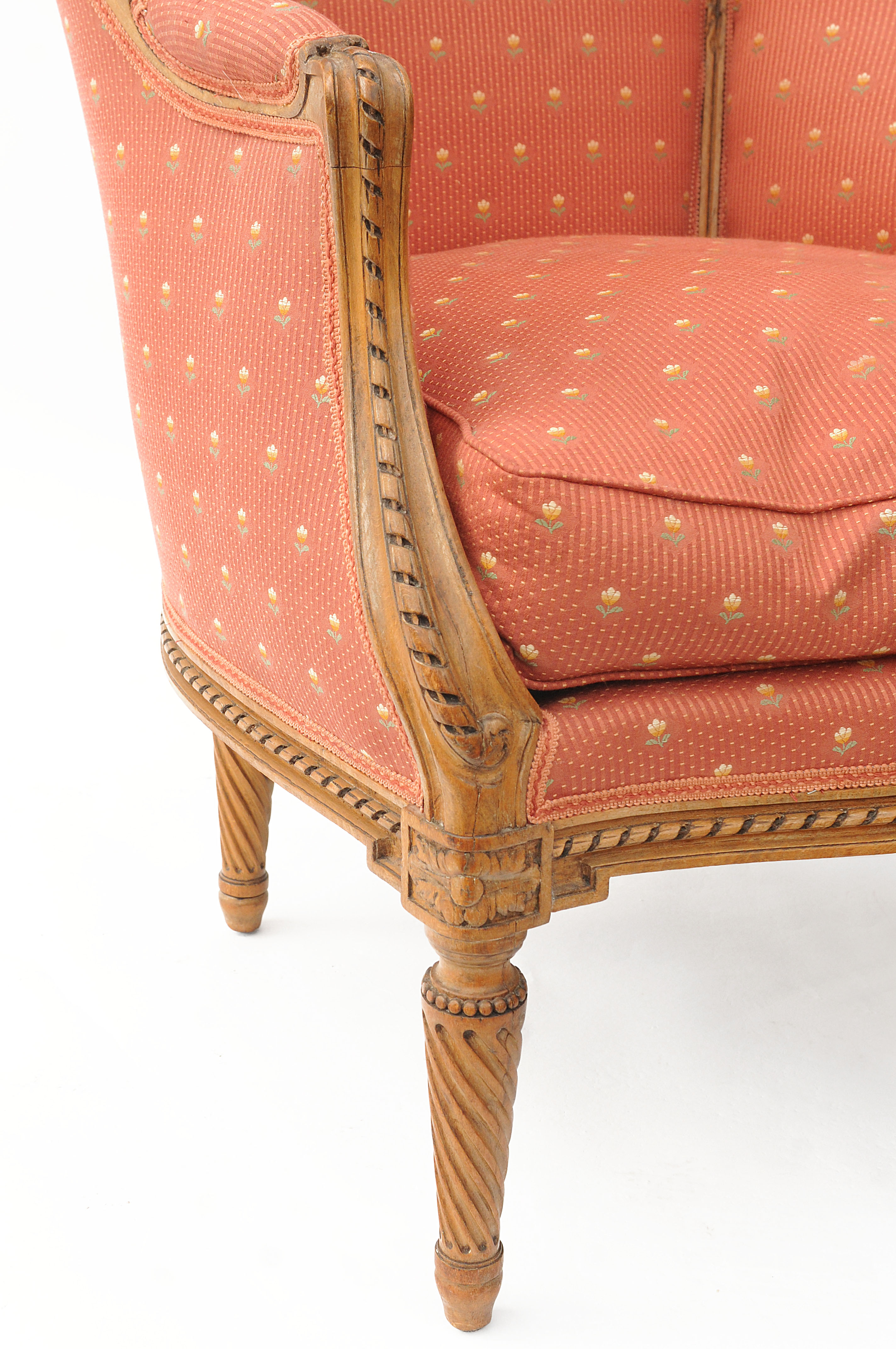 Fauteuil bergère de style Louis XV