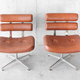 Pair of chairs - 1970 - Cognac