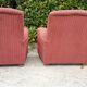 Pairs of art deco club armchairs in red fabrics year 30