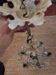Painted metal and porcelain chandelier