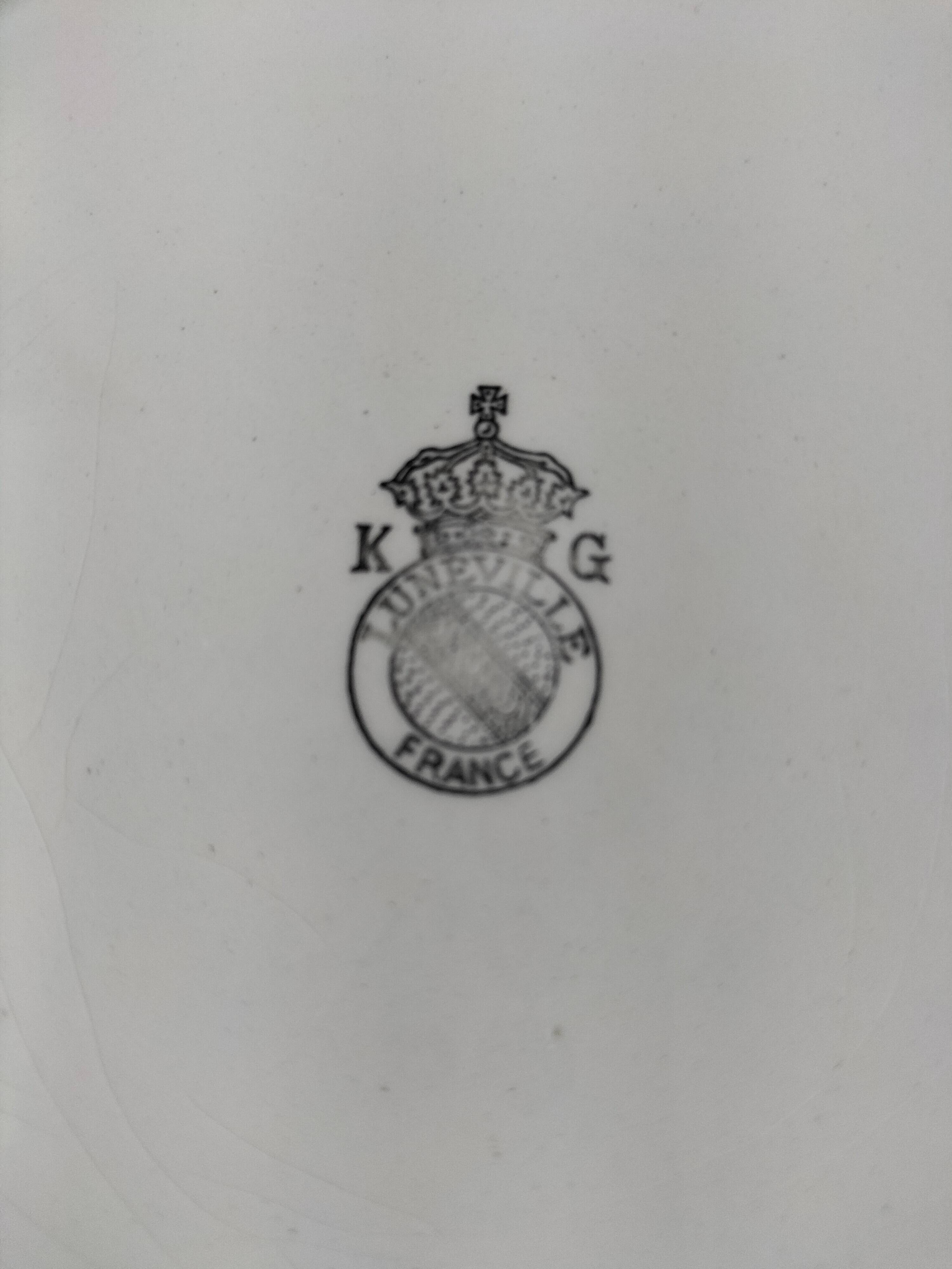 Antique plate with rooster – Keller & Guérin Lunéville