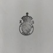 Assiette ancienne au coq – Keller & Guérin Lunéville