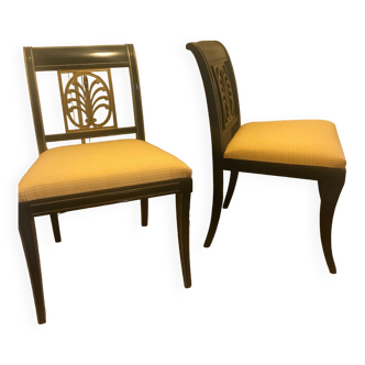 2 directoire style chairs