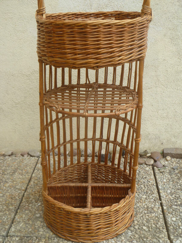 Porte bouteille en osier