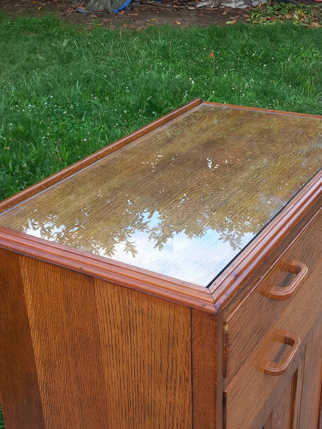 Parisian sideboard 2 doors 2 drawers at support height in oak