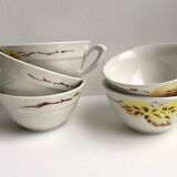 set of 5 coffee cups Badonviller 30-40s