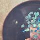 Large Gien plate Cueillette D. Lalande 30 cm – Fruit & violet decoration