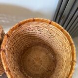 2 paniers en rotin vintage