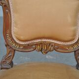 Set of 6 chairs style Louis XV Walnut end XIX
