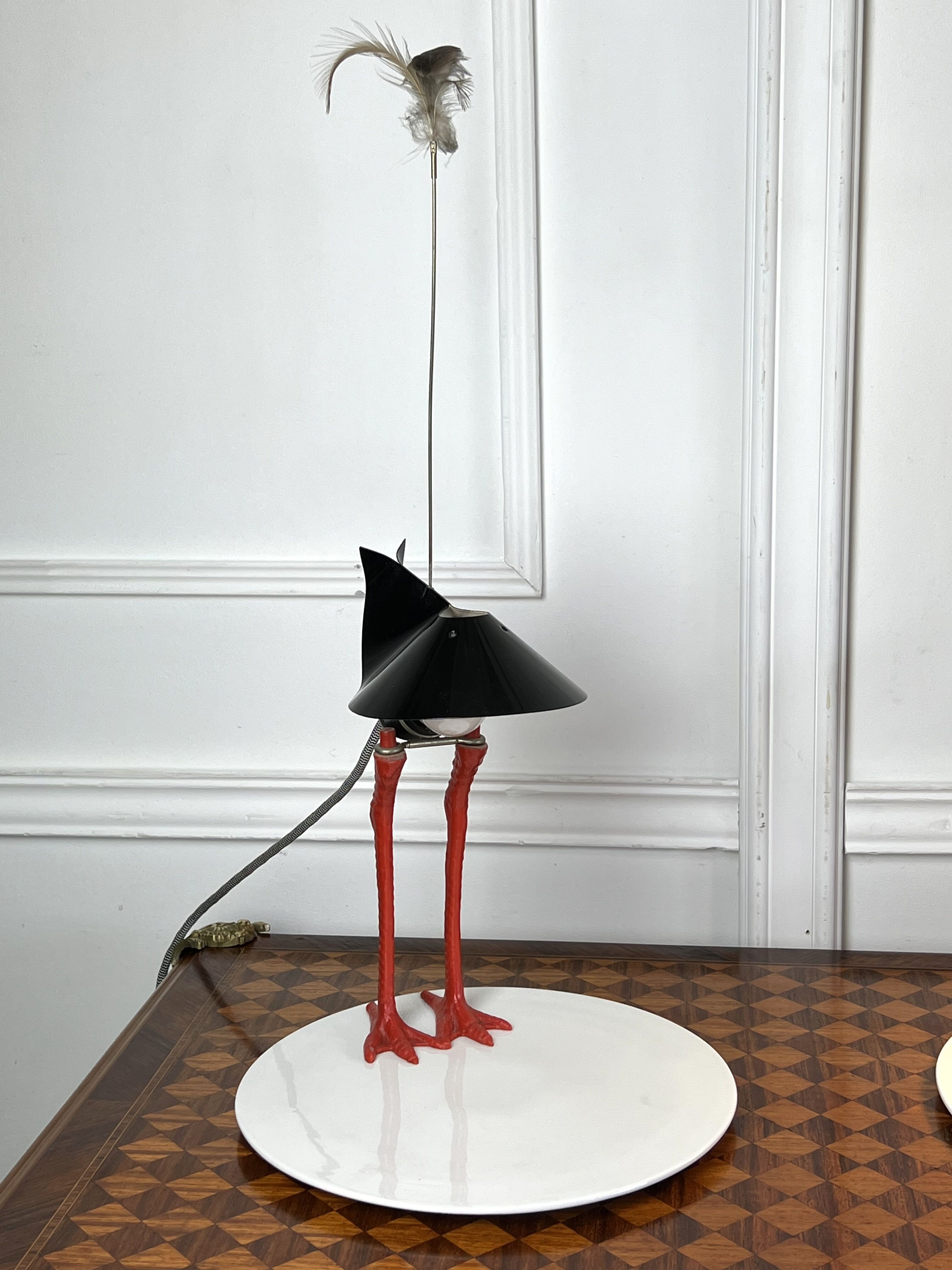 Lamp by Ingo Maurer 1982 bibibibi limited edition metal / porcelain model