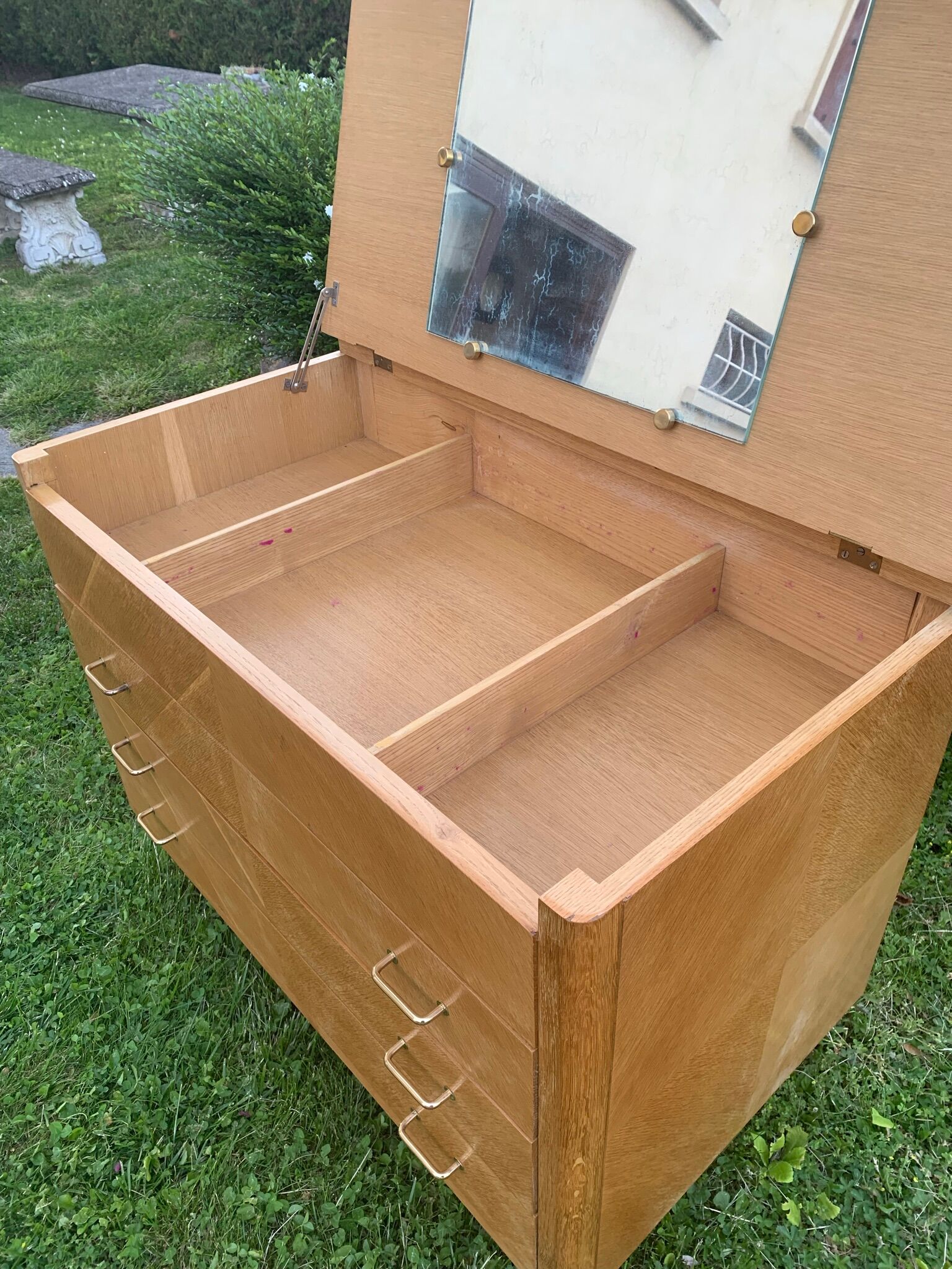 Dresser / dressing table vintage light wood 60s