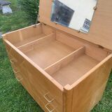 Dresser / dressing table vintage light wood 60s
